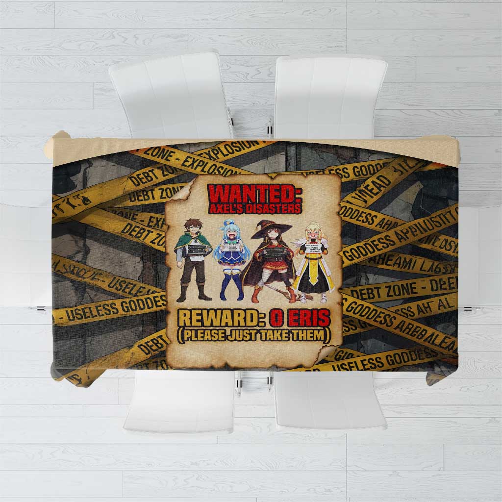 Axel’s Disasters Case File Tablecloth Comic Poster Parody Style