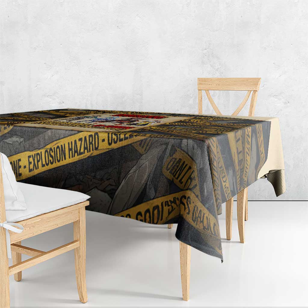 Axel’s Disasters Case File Tablecloth Comic Poster Parody Style