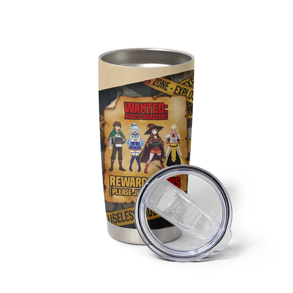 Axel’s Disasters Case File Tumbler Cup Comic Poster Parody Style