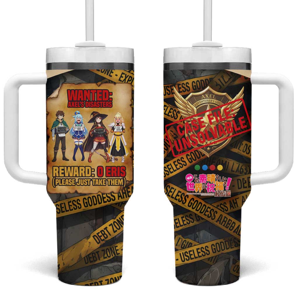 Axel’s Disasters Case File Tumbler With Handle Comic Poster Parody Style