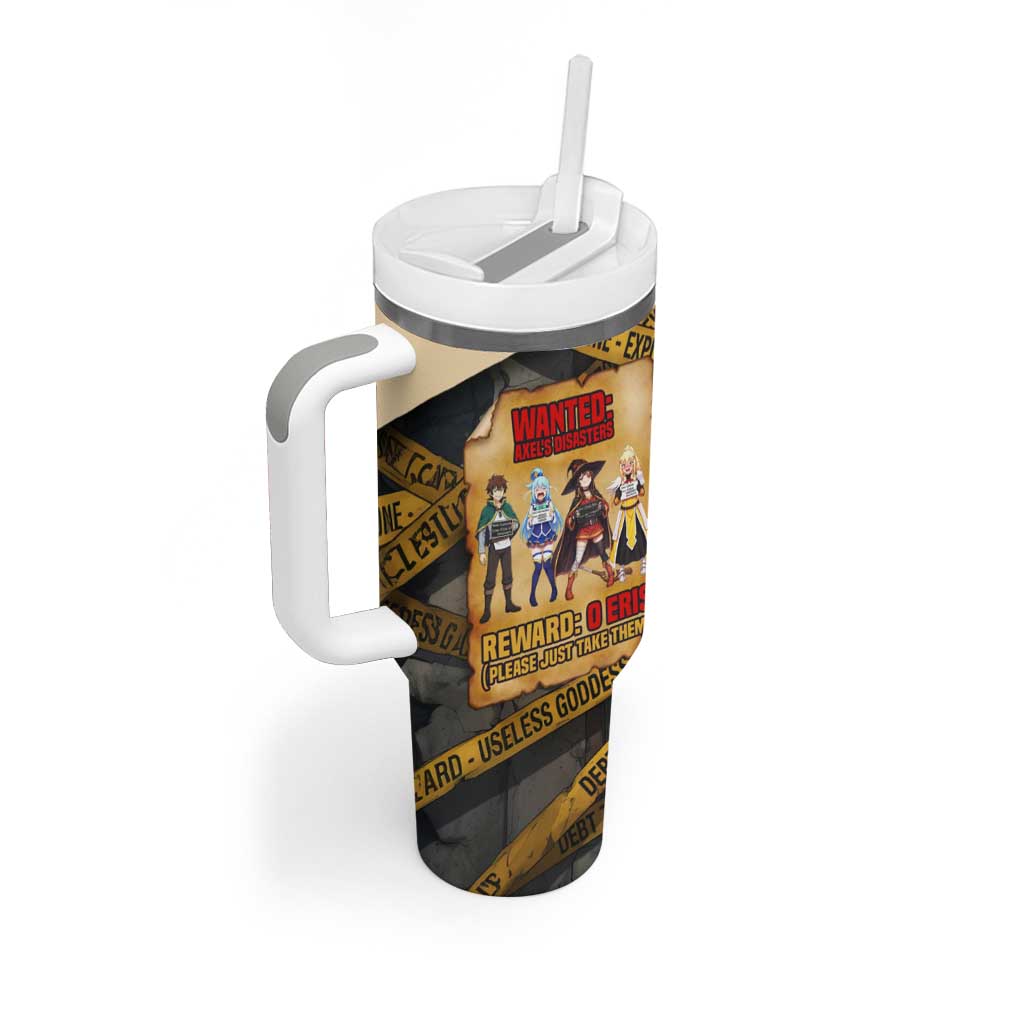 Axel’s Disasters Case File Tumbler With Handle Comic Poster Parody Style
