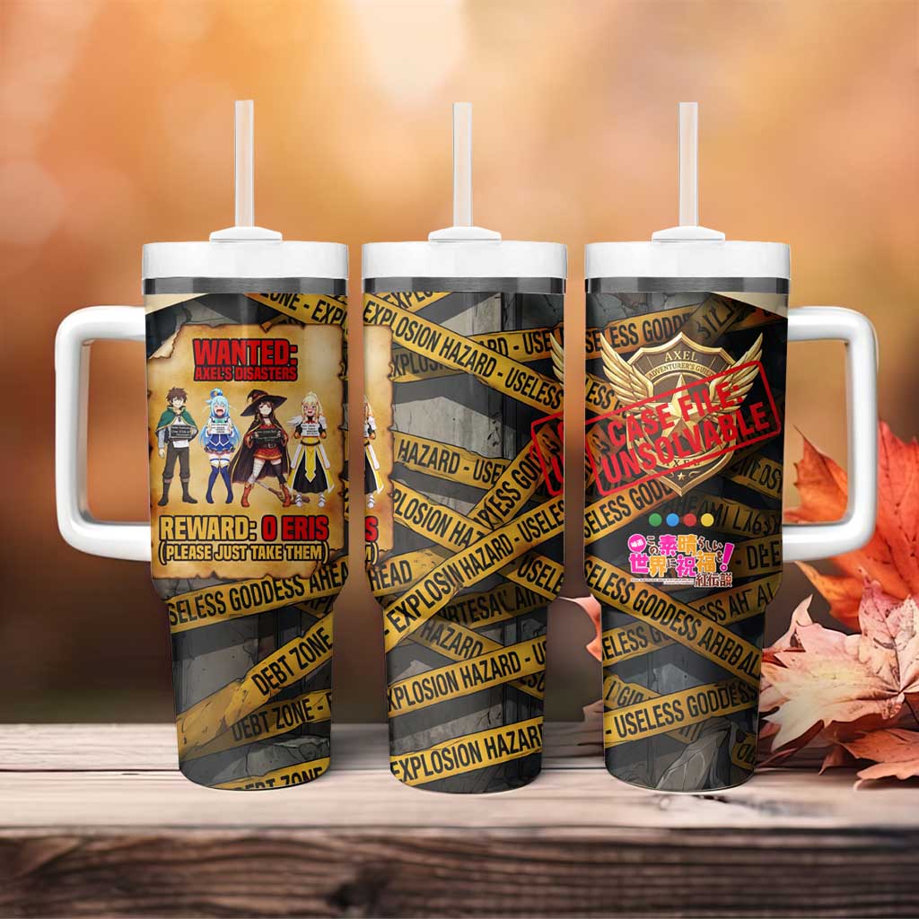 Axel’s Disasters Case File Tumbler With Handle Comic Poster Parody Style