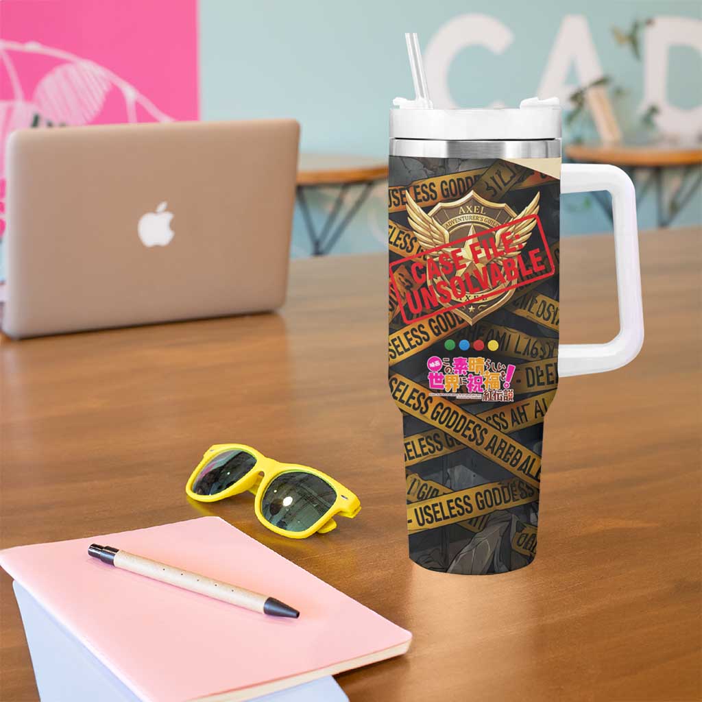 Axel’s Disasters Case File Tumbler With Handle Comic Poster Parody Style
