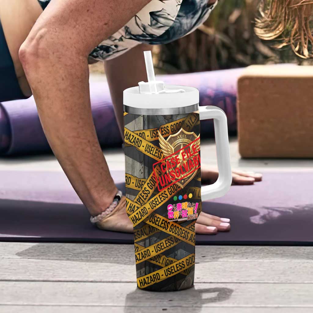 Axel’s Disasters Case File Tumbler With Handle Comic Poster Parody Style