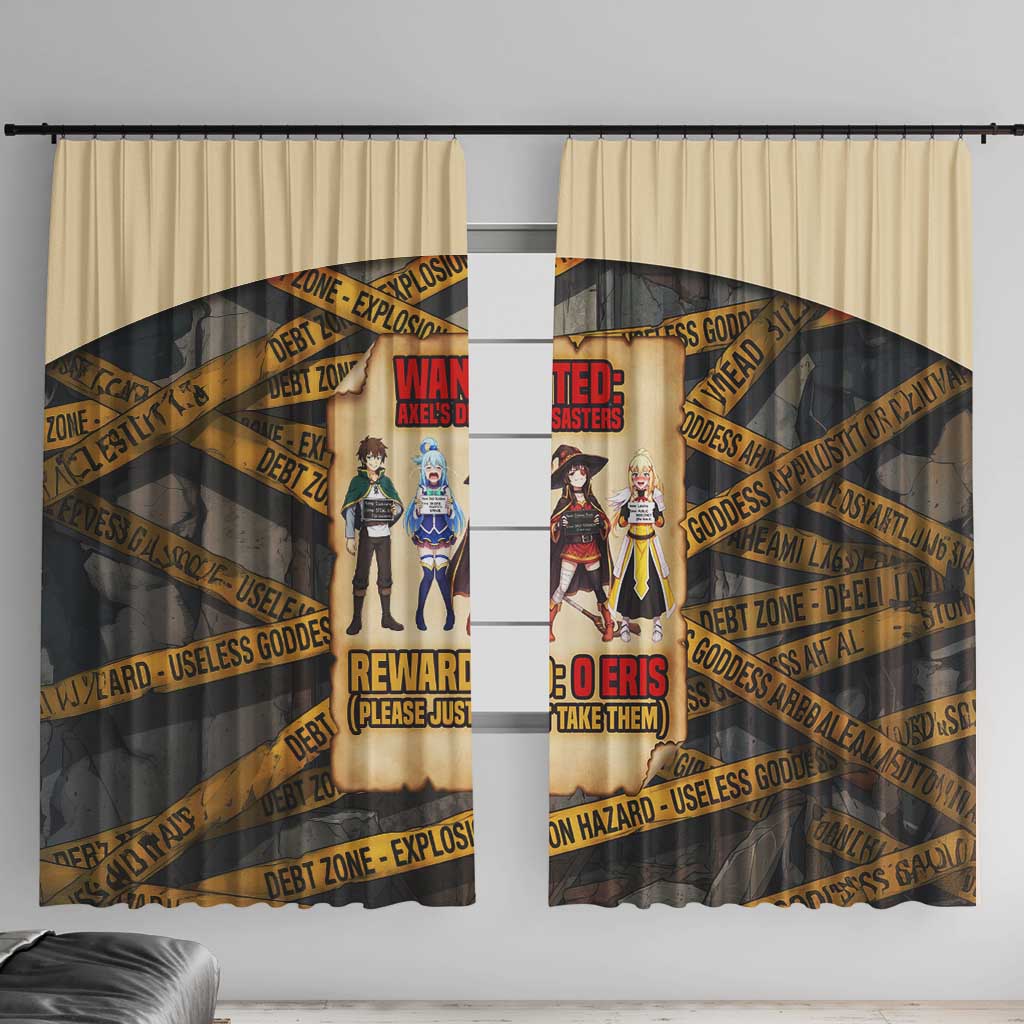Axel’s Disasters Case File Window Curtain Comic Poster Parody Style