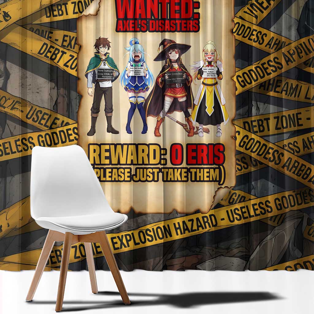 Axel’s Disasters Case File Window Curtain Comic Poster Parody Style