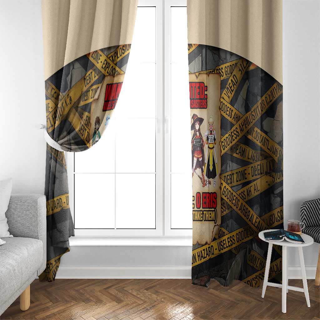 Axel’s Disasters Case File Window Curtain Comic Poster Parody Style