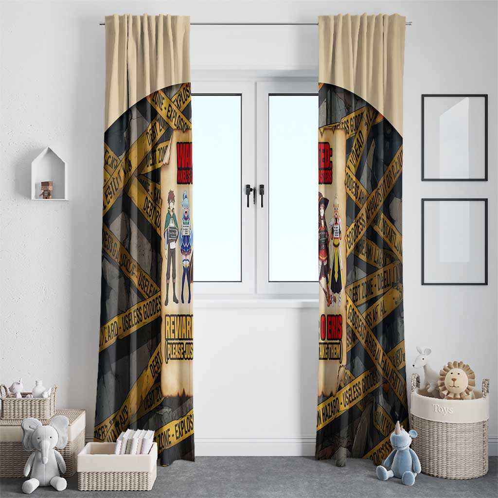 Axel’s Disasters Case File Window Curtain Comic Poster Parody Style