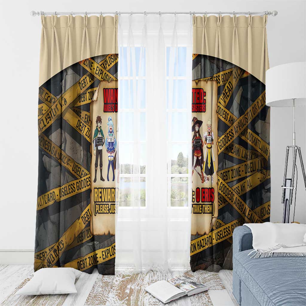 Axel’s Disasters Case File Window Curtain Comic Poster Parody Style