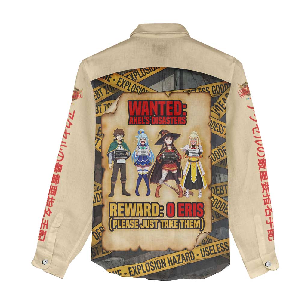 Axel’s Disasters Case File Women Casual Shirt Comic Poster Parody Style