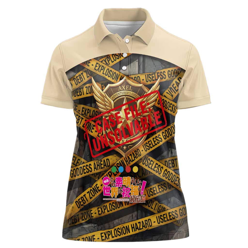 Axel’s Disasters Case File Women Polo Shirt Comic Poster Parody Style