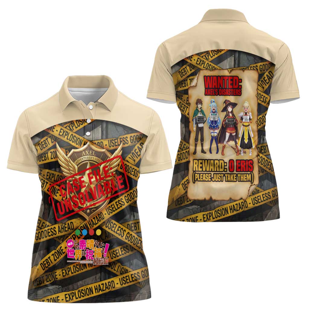 Axel’s Disasters Case File Women Polo Shirt Comic Poster Parody Style