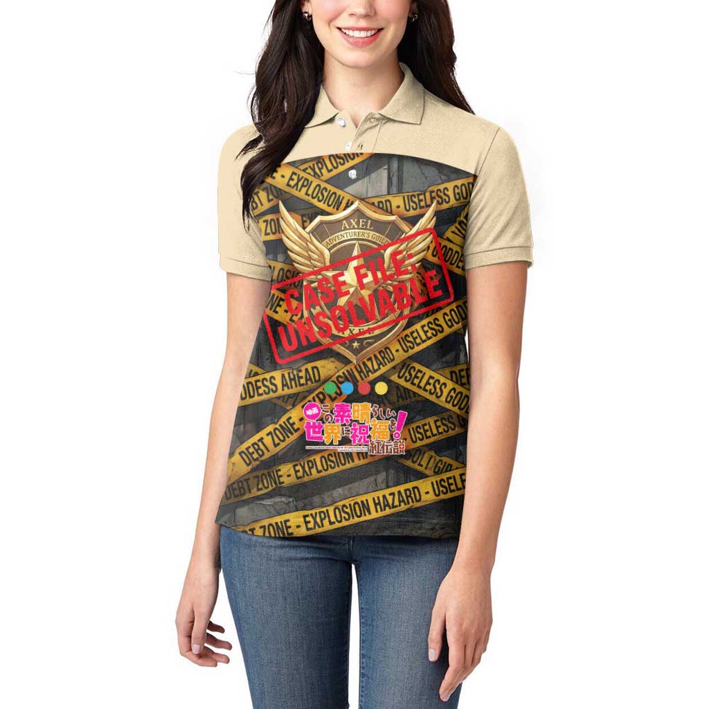 Axel’s Disasters Case File Women Polo Shirt Comic Poster Parody Style