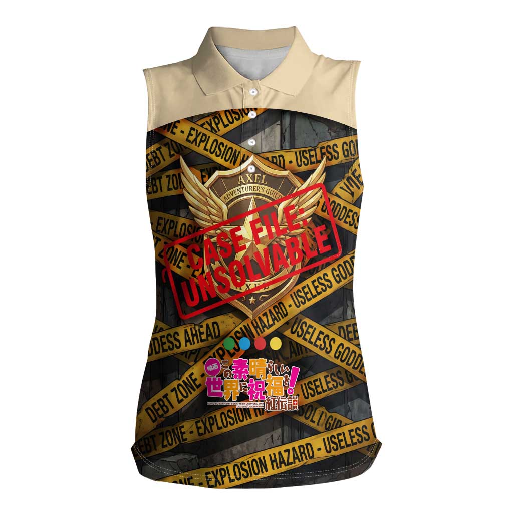 Axel’s Disasters Case File Women Sleeveless Polo Shirt Comic Poster Parody Style
