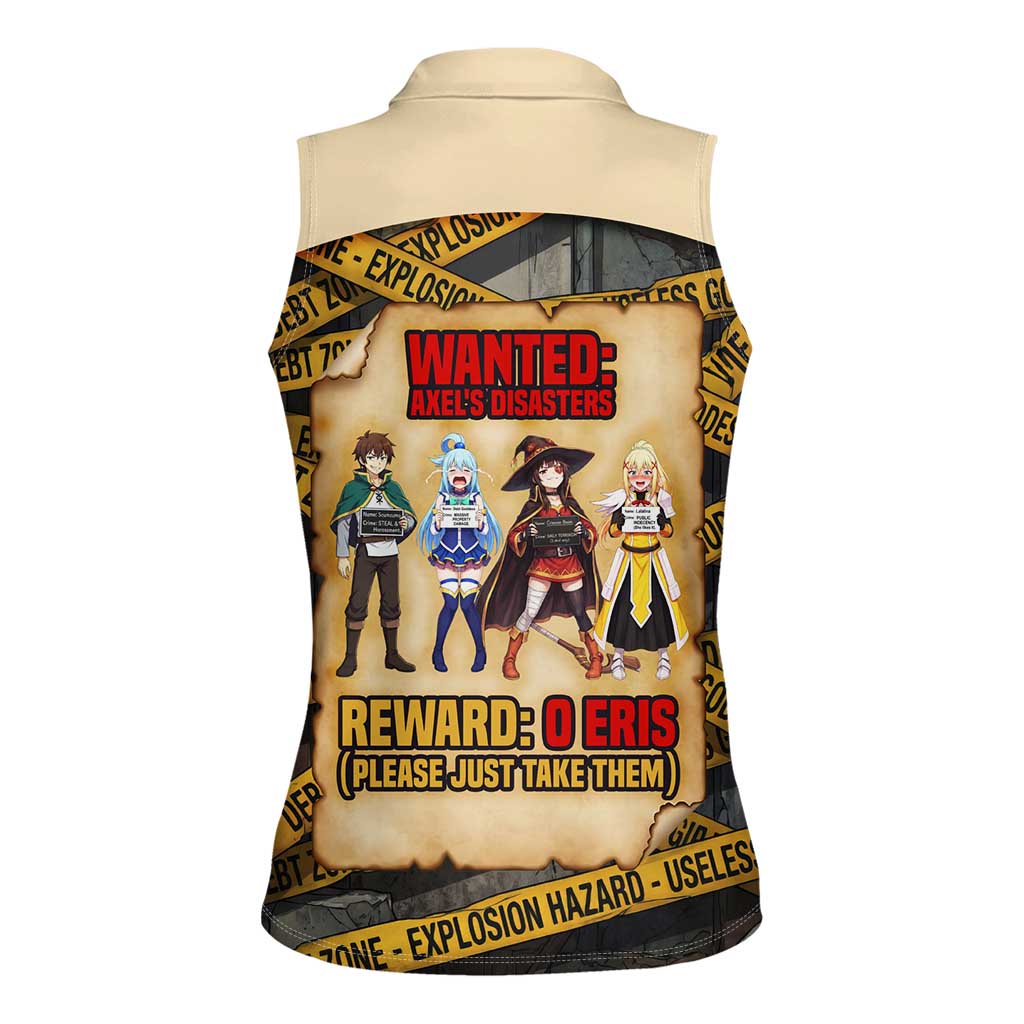 Axel’s Disasters Case File Women Sleeveless Polo Shirt Comic Poster Parody Style