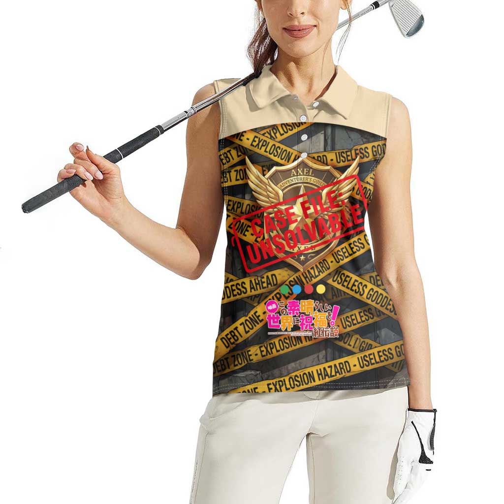 Axel’s Disasters Case File Women Sleeveless Polo Shirt Comic Poster Parody Style