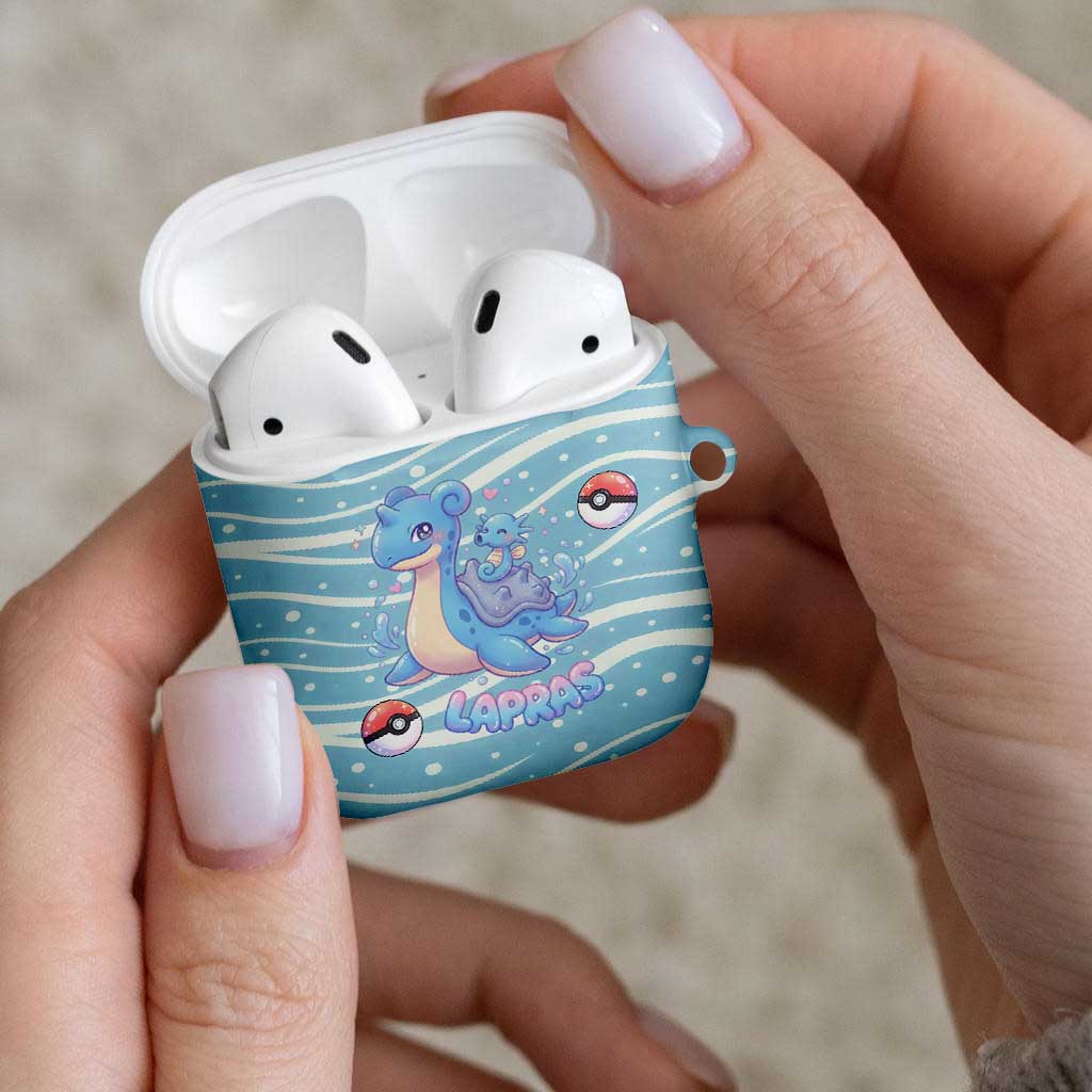 Lapras AirPods Case Pastel Ocean Waves Kawaii Art