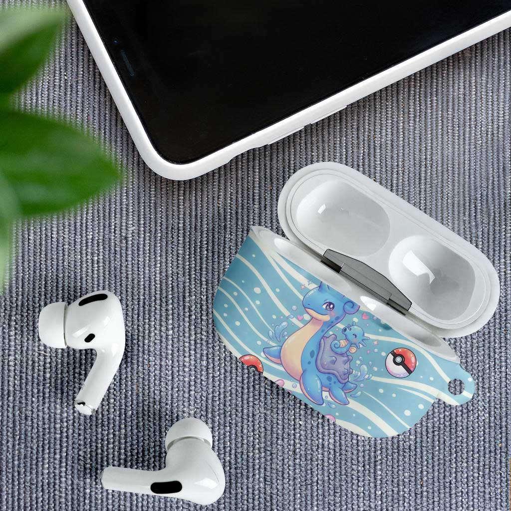Lapras AirPods Case Pastel Ocean Waves Kawaii Art