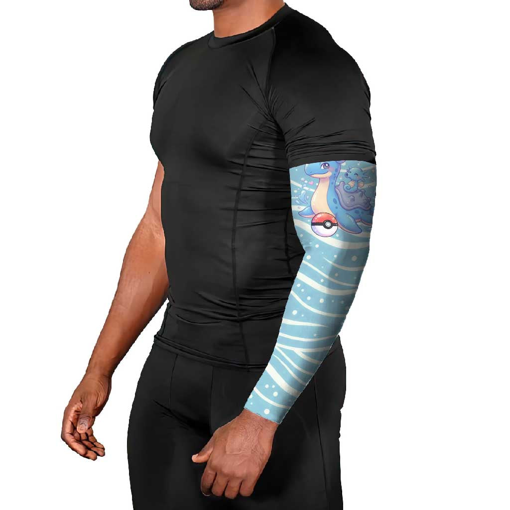 Lapras Arm Sleeves Pastel Ocean Waves Kawaii Art