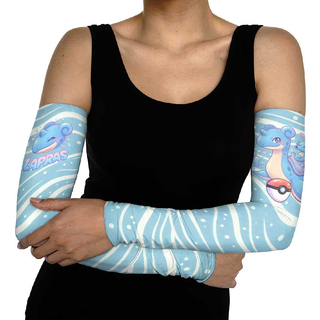Lapras Arm Sleeves Pastel Ocean Waves Kawaii Art