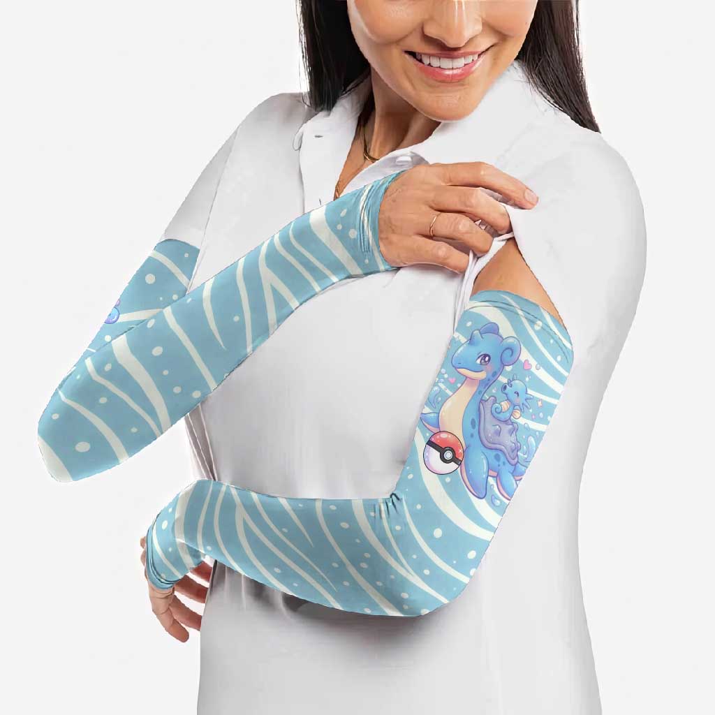 Lapras Arm Sleeves Pastel Ocean Waves Kawaii Art