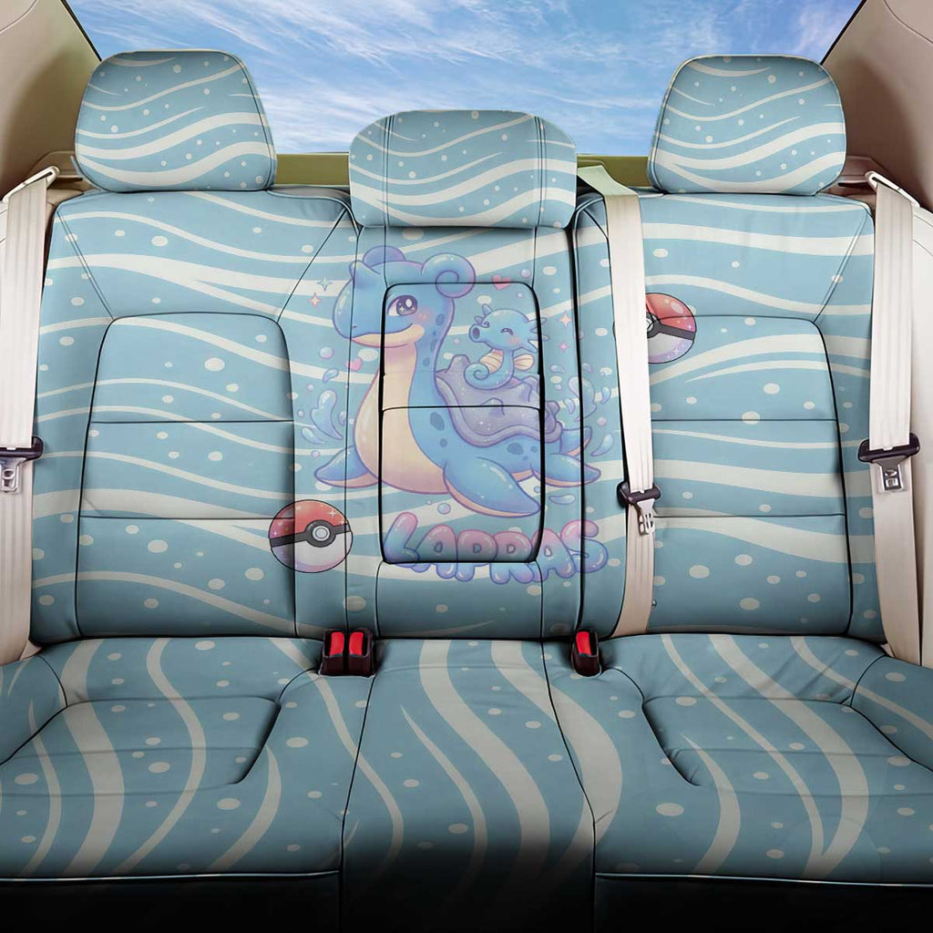 Lapras Back Car Seat Cover Pastel Ocean Waves Kawaii Art