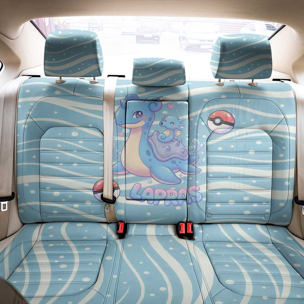 Lapras Back Car Seat Cover Pastel Ocean Waves Kawaii Art