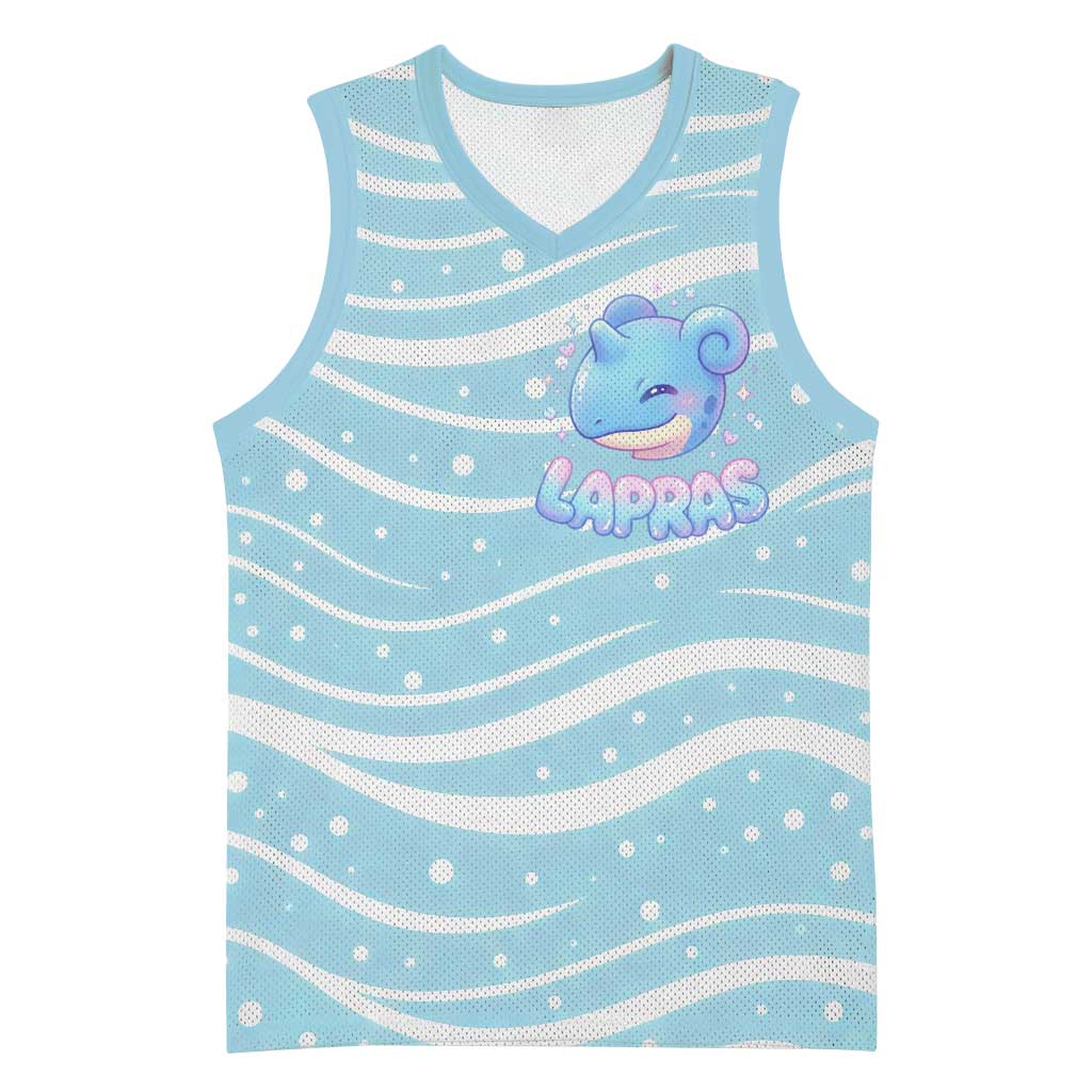 Lapras Basketball Jersey Pastel Ocean Waves Kawaii Art