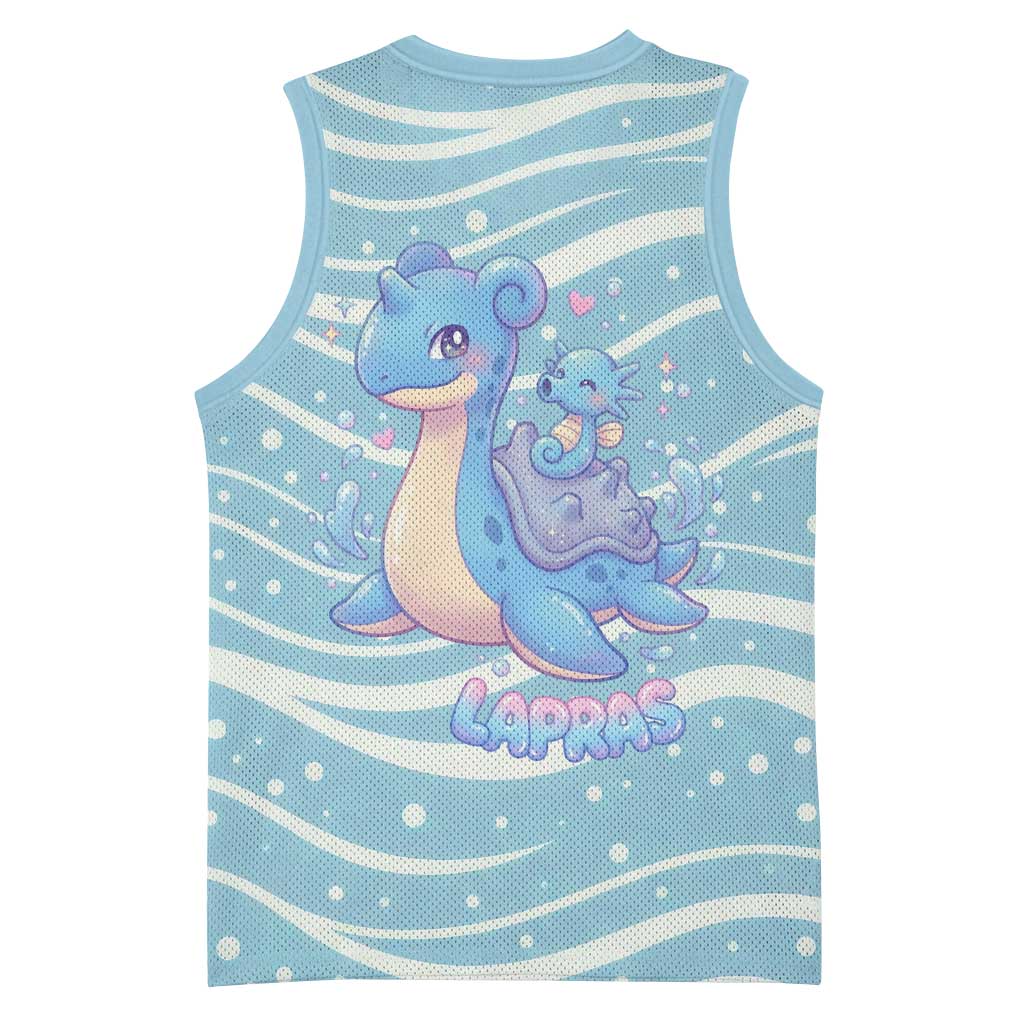 Lapras Basketball Jersey Pastel Ocean Waves Kawaii Art