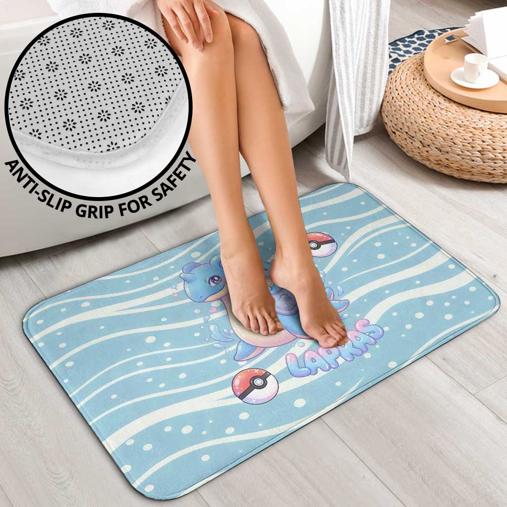 Lapras Bathroom Set Pastel Ocean Waves Kawaii Art