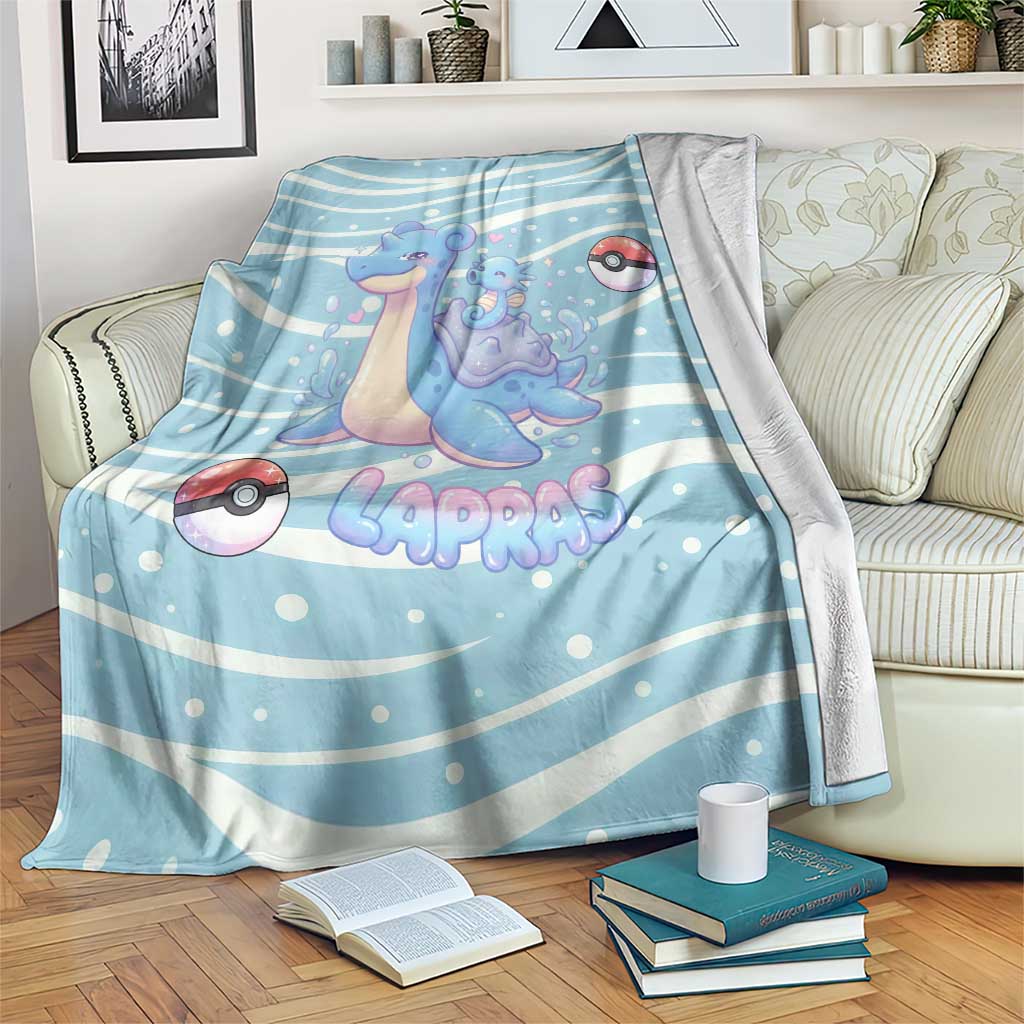 Lapras Blanket Pastel Ocean Waves Kawaii Art