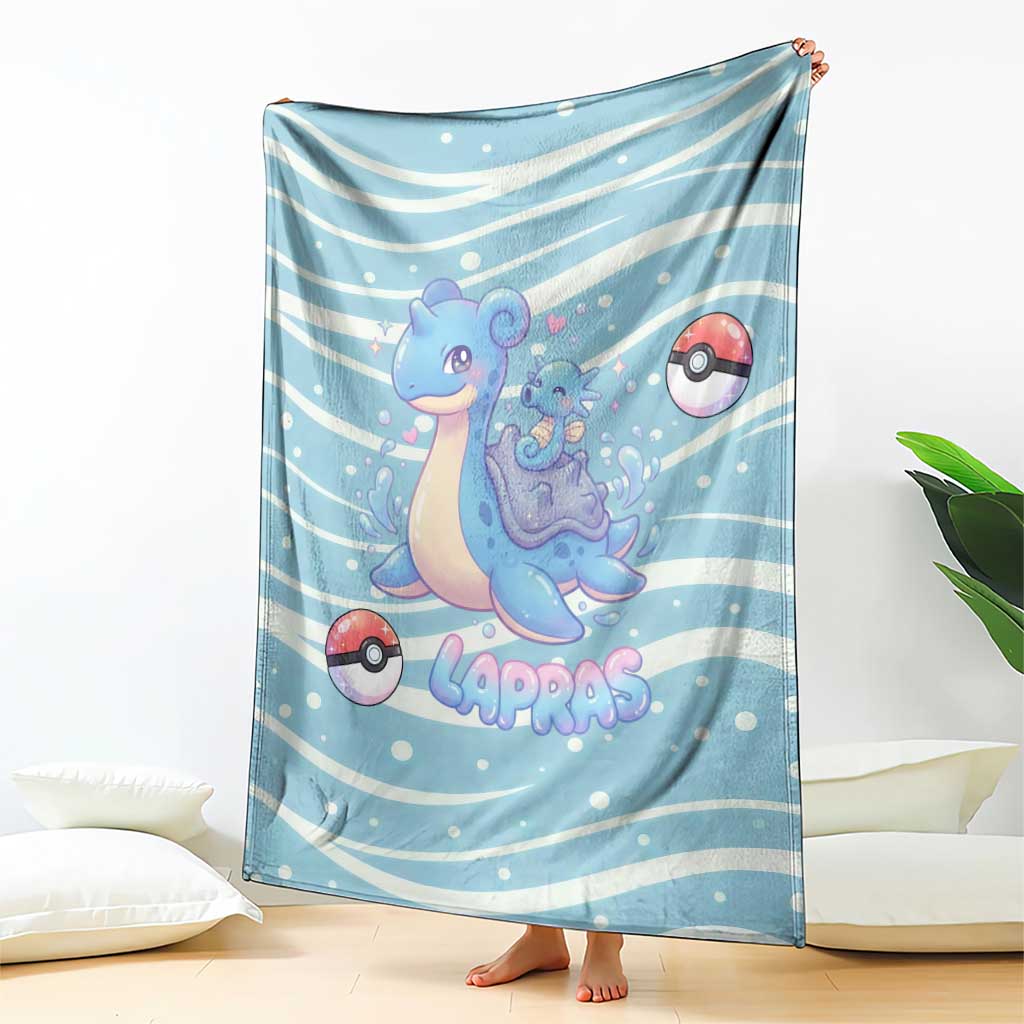 Lapras Blanket Pastel Ocean Waves Kawaii Art