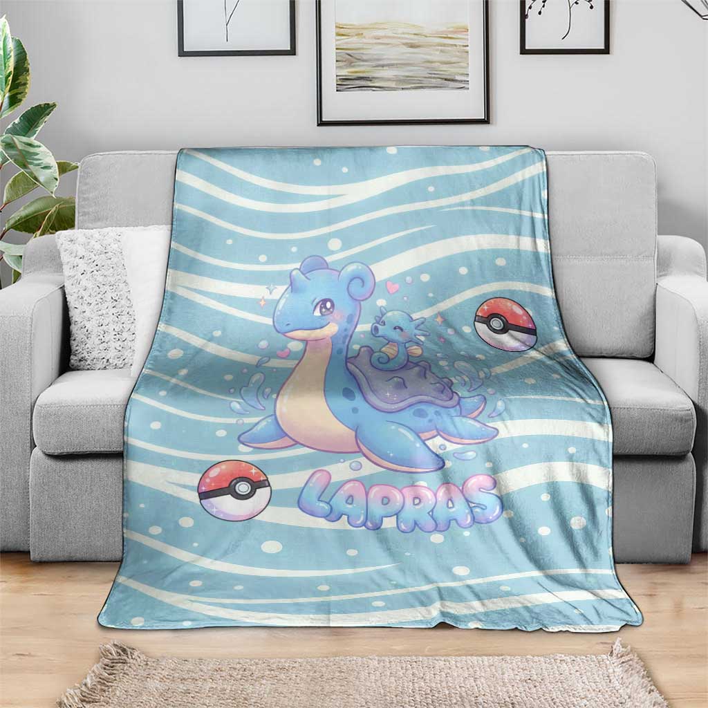 Lapras Blanket Pastel Ocean Waves Kawaii Art