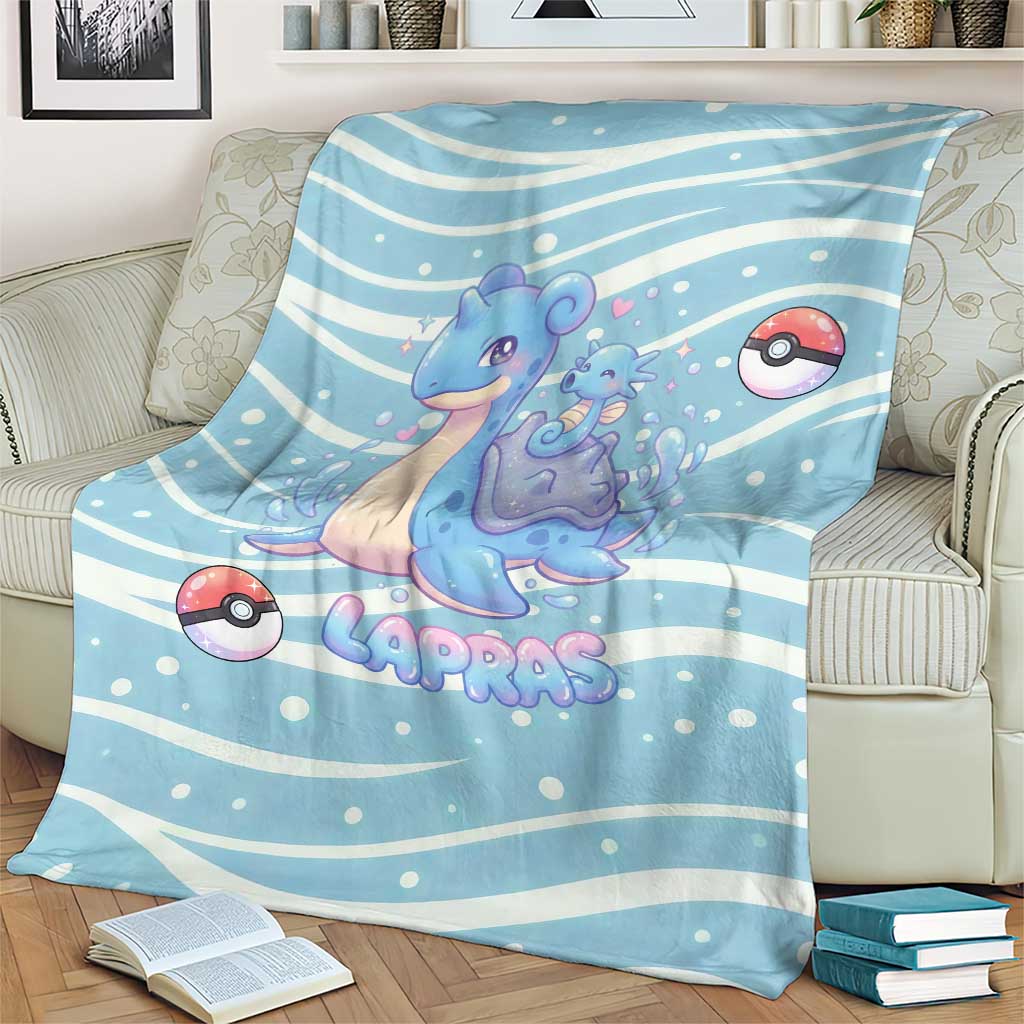 Lapras Blanket Pastel Ocean Waves Kawaii Art