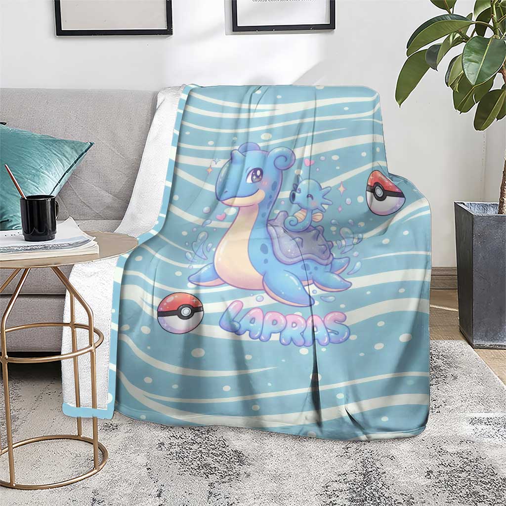 Lapras Blanket Pastel Ocean Waves Kawaii Art