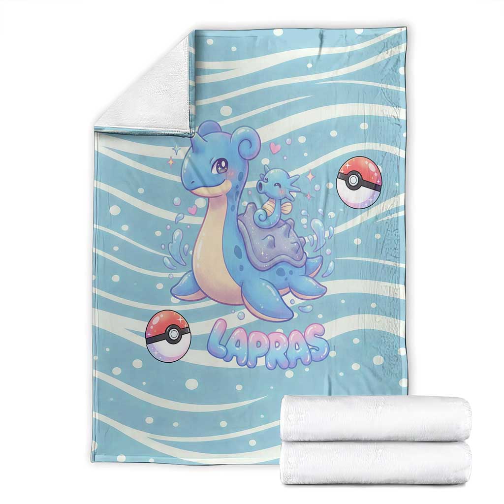 Lapras Blanket Pastel Ocean Waves Kawaii Art