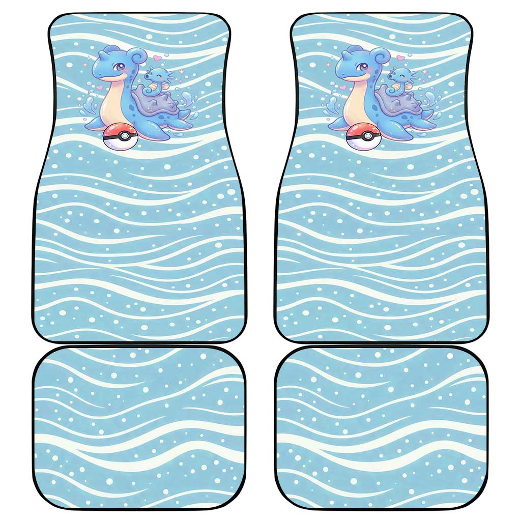 Lapras Car Mats Pastel Ocean Waves Kawaii Art