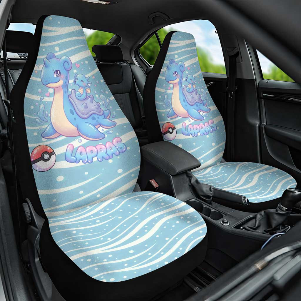 Lapras Car Seat Cover Pastel Ocean Waves Kawaii Art