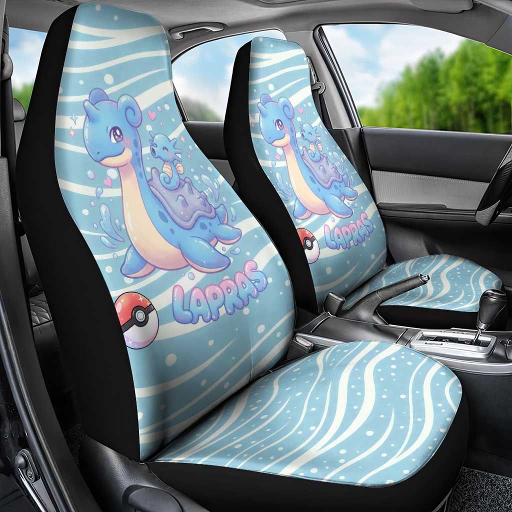 Lapras Car Seat Cover Pastel Ocean Waves Kawaii Art