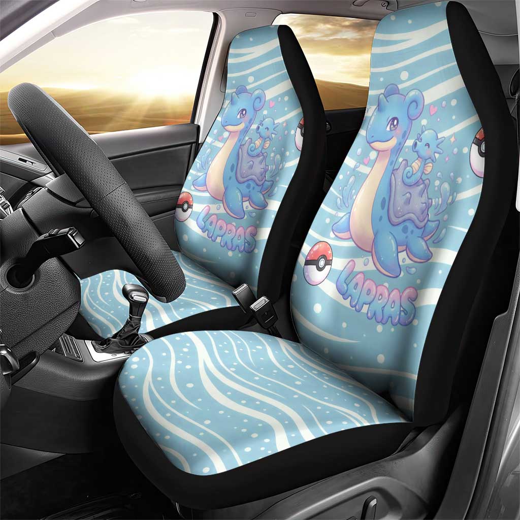 Lapras Car Seat Cover Pastel Ocean Waves Kawaii Art