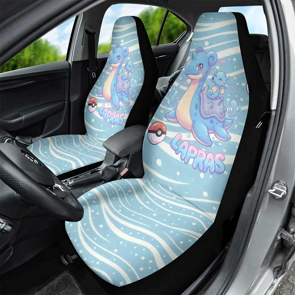 Lapras Car Seat Cover Pastel Ocean Waves Kawaii Art
