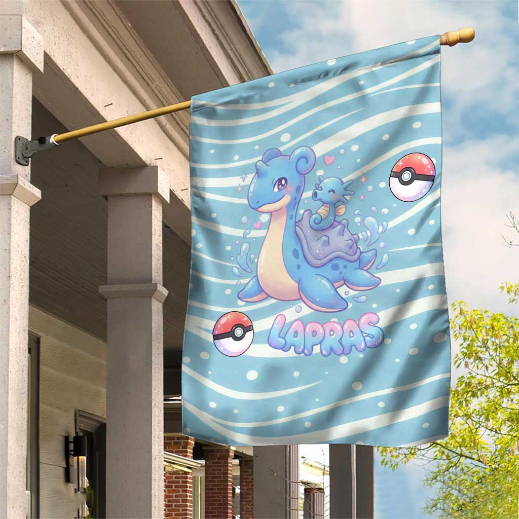 Lapras Garden Flag Pastel Ocean Waves Kawaii Art