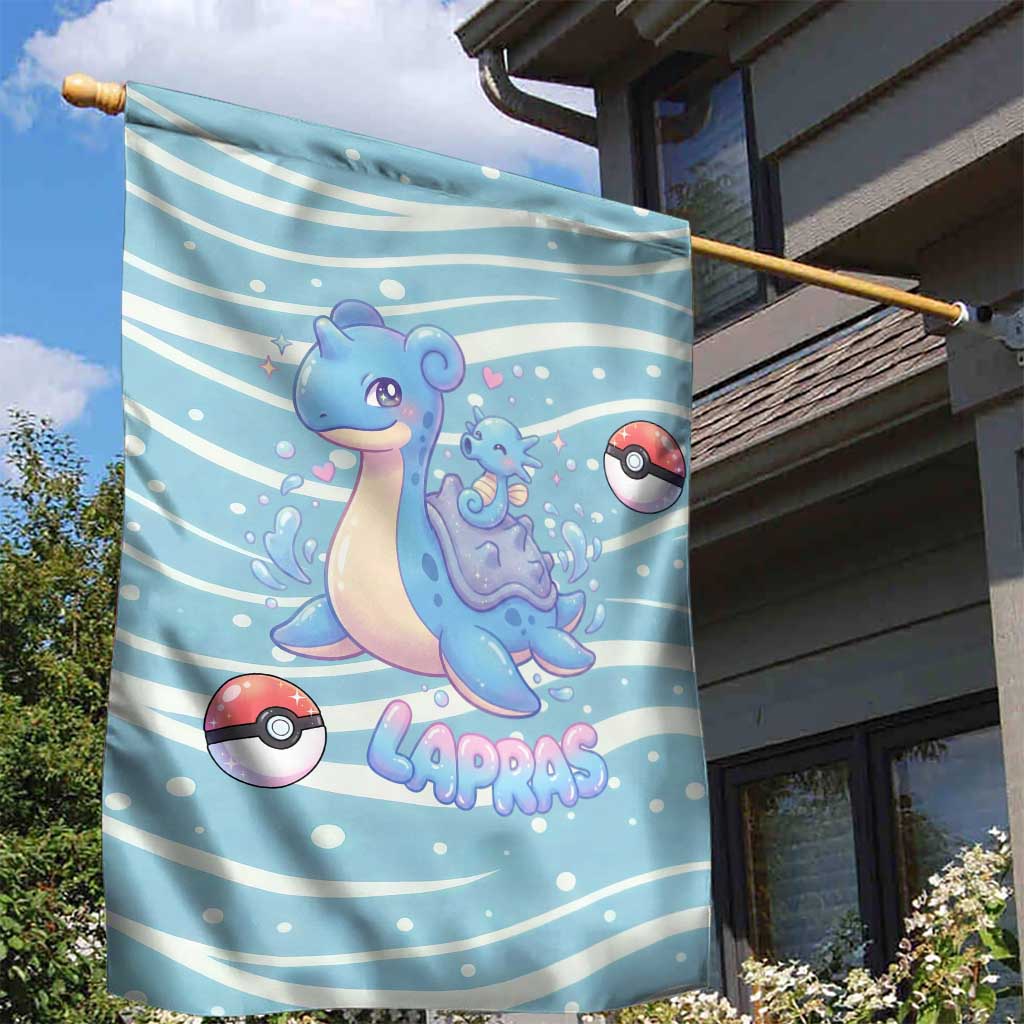 Lapras Garden Flag Pastel Ocean Waves Kawaii Art