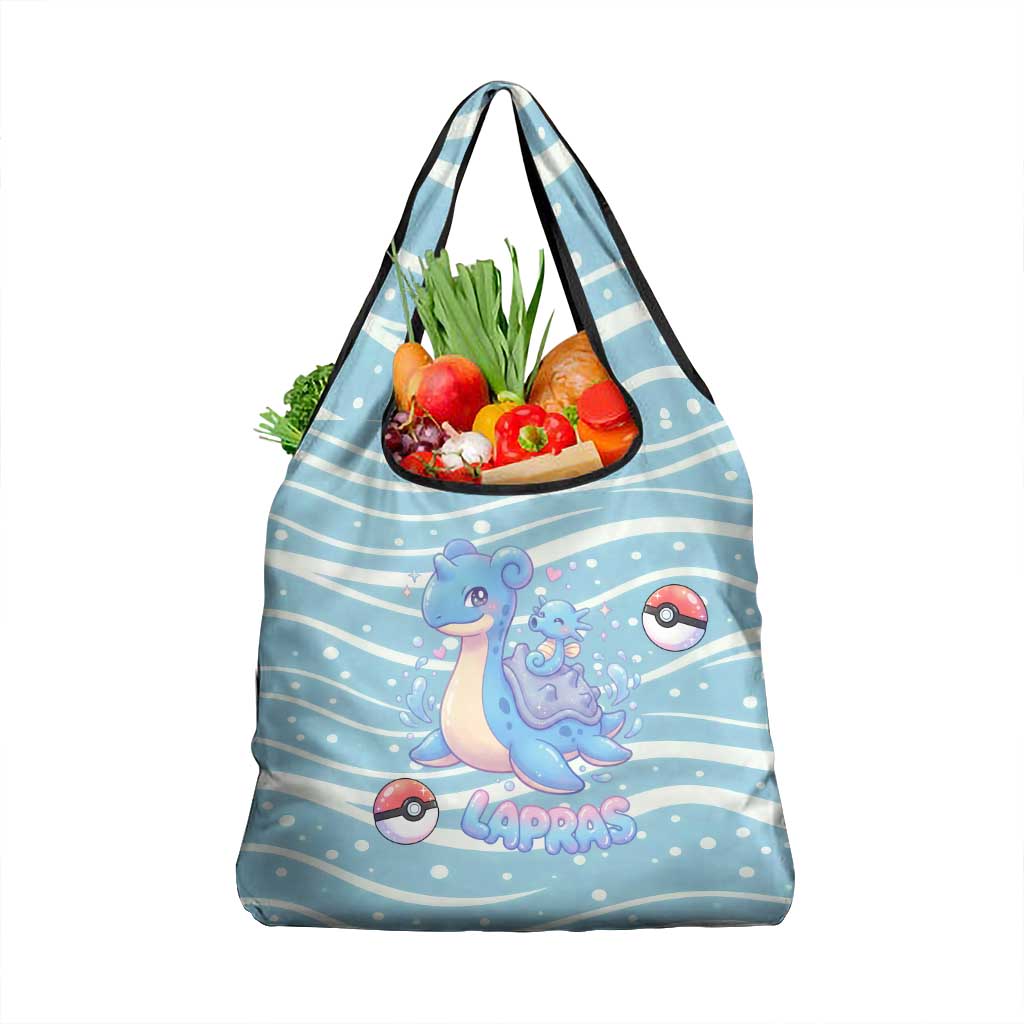 Lapras Grocery Bag Pastel Ocean Waves Kawaii Art
