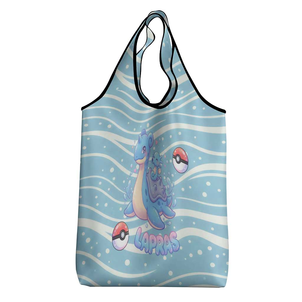 Lapras Grocery Bag Pastel Ocean Waves Kawaii Art