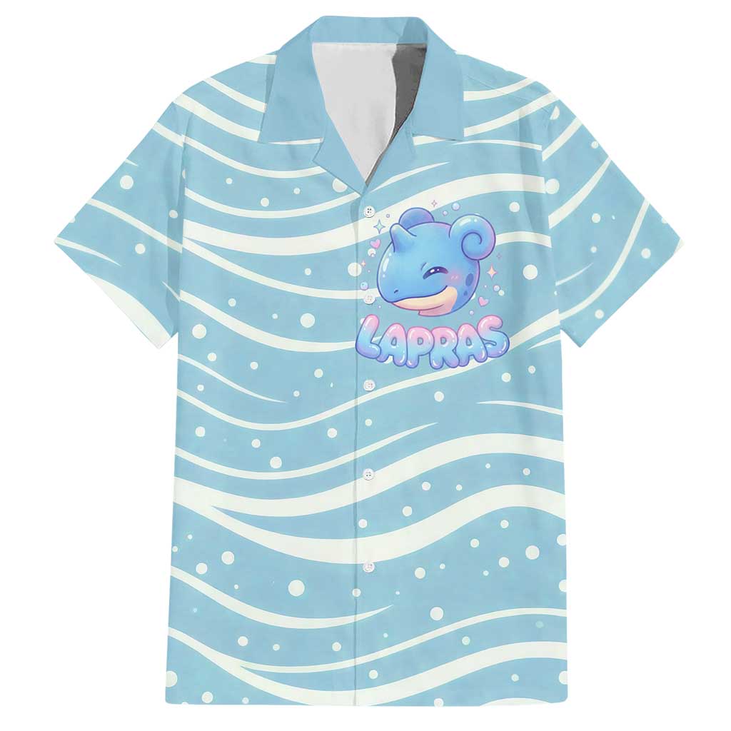 Lapras Hawaiian Shirt Pastel Ocean Waves Kawaii Art