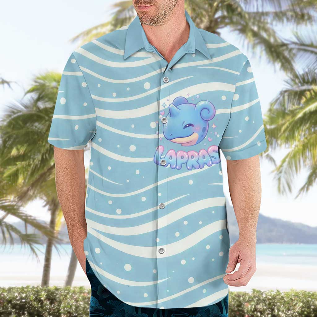 Lapras Hawaiian Shirt Pastel Ocean Waves Kawaii Art
