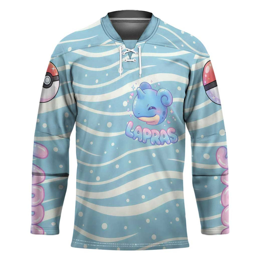 Lapras Hockey Jersey Pastel Ocean Waves Kawaii Art