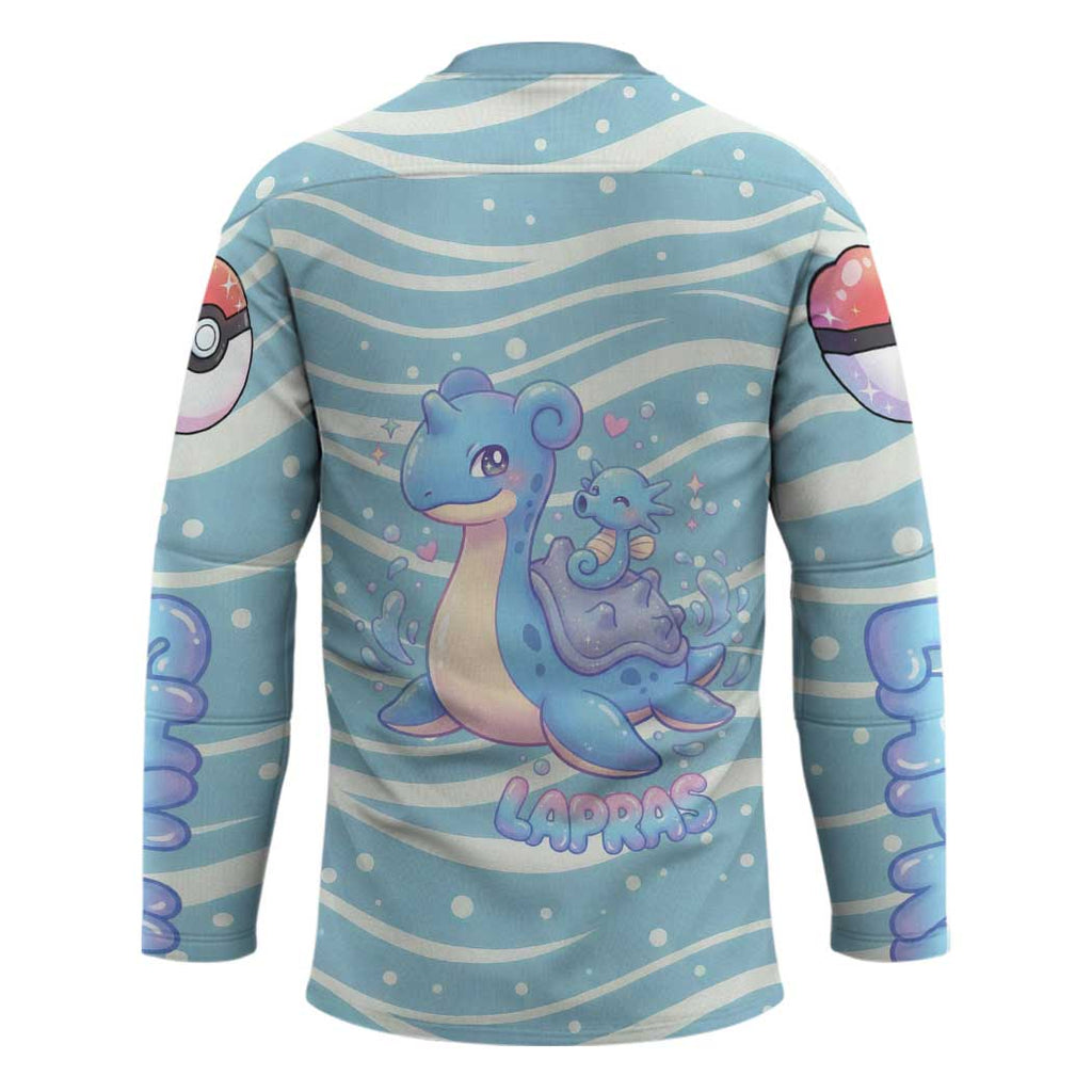 Lapras Hockey Jersey Pastel Ocean Waves Kawaii Art