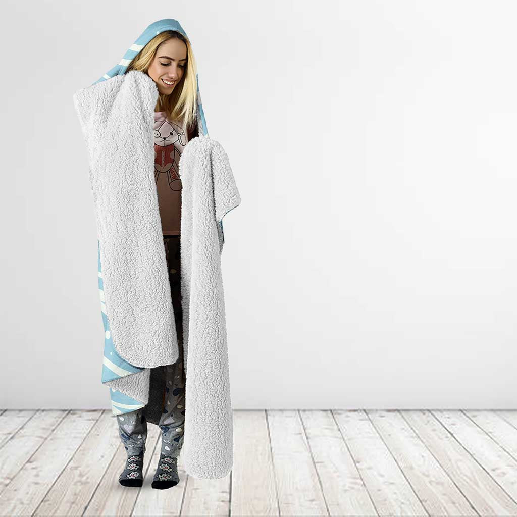 Lapras Hooded Blanket Pastel Ocean Waves Kawaii Art